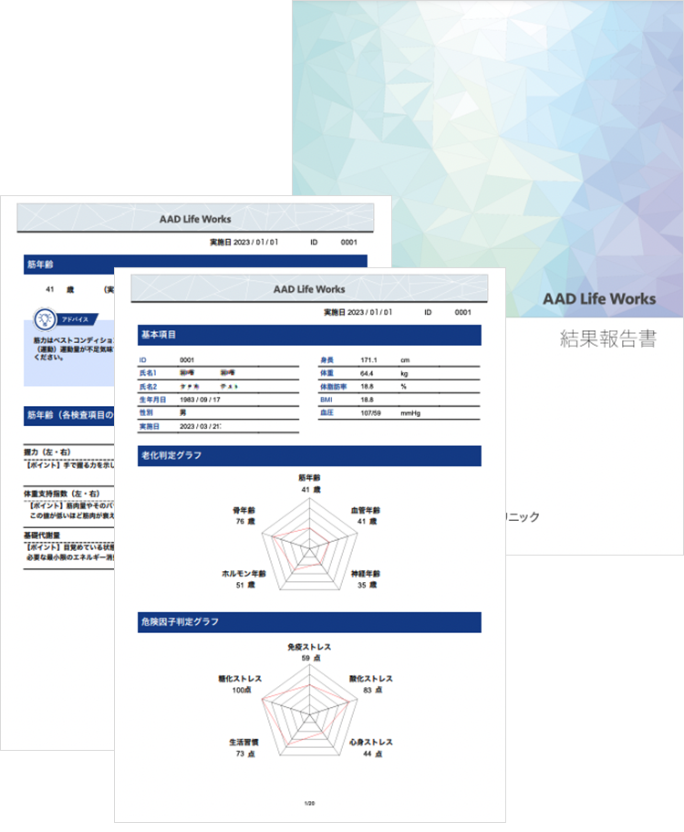 AAD Life Works結果報告書イメージ